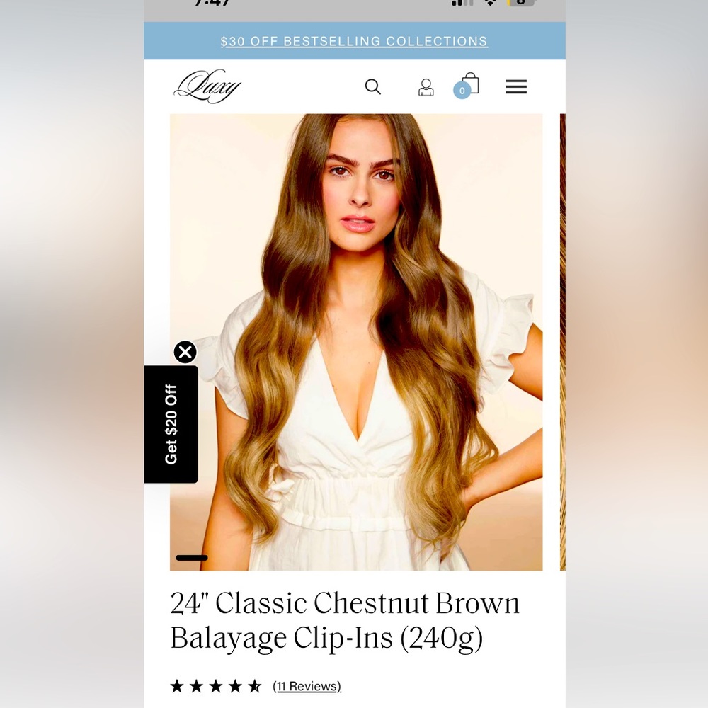LUXY HAIR clip in extensions